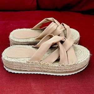 Espadrilles, worn once.